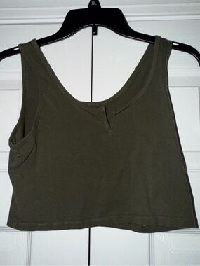 wild fable Olive Green Cropped Tank Top